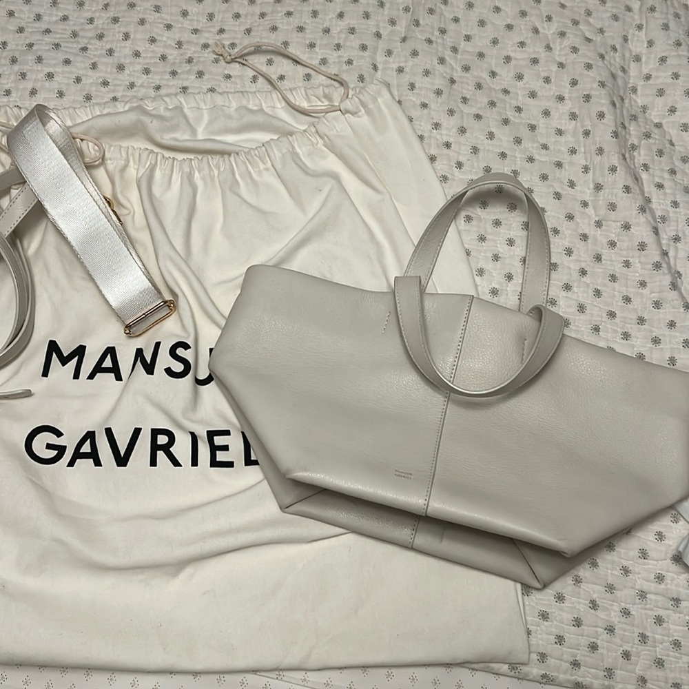 Mansur gavriel tulipano bag white ( not Mini) regular size